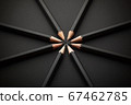 Set of black pencils on black background 67462785