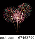 Beautiful colorful fireworks with night sky 67462790