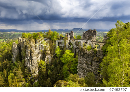 Bastei bridge in Saxon Switzerland, Germany 67462797