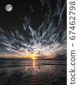 Beautiful sunset on the beach 67462798