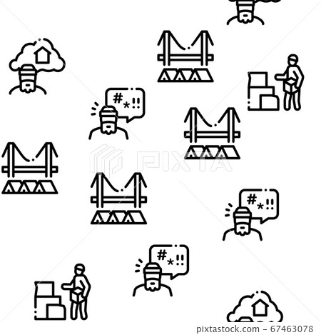 Homeless Beggar People Seamless Pattern Vector 67463078