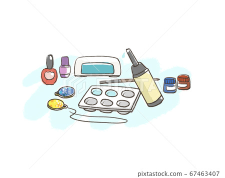 Illustration of handmade cute handmade accessories (coloring and painting) Illustration of handmade cute handmade accessories (coloring and painting) 67463407