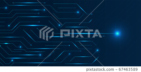 Technology circuit board design modern line blue 67463589
