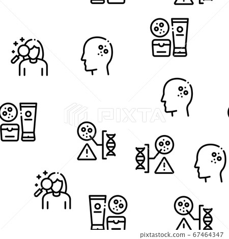 Dermatology Skin Care Seamless Pattern Vector 67464347