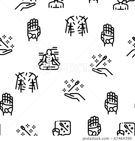 Acupuncture Therapy Seamless Pattern Vector 67464390