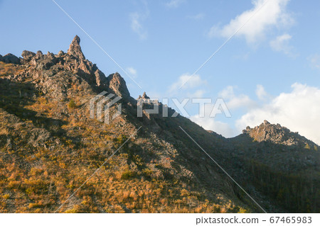View from Usuyama Crater Observatory in the autumn of Mt. Usu, Hokkaido 67465983