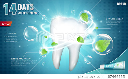 Ad template for toothpaste - Stock Illustration [67466635] - PIXTA