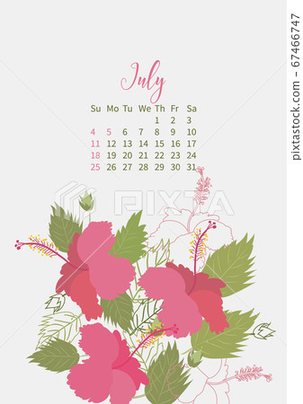 Flower Calendar 2021 with bouquets of flowers 67466747