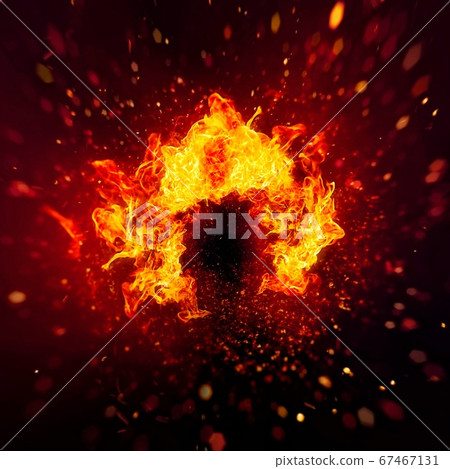 照亮黑暗的抽象火焰的插圖 照亮黑暗的抽象火焰的插圖 67467131