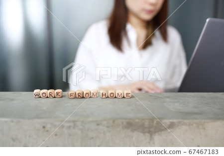 home office under the coronavirus outbreak 67467183