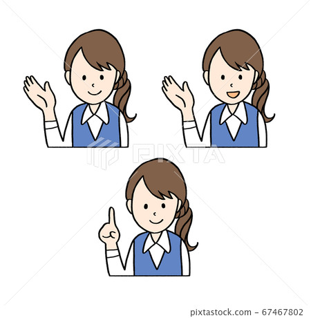 Illustration of a woman in office uniform 67467802