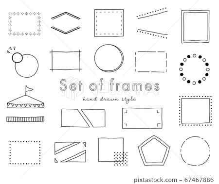 Handwritten frame/headline/title/decoration/material 67467886