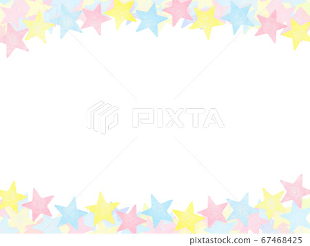 Colorful hand-painted star frame 67468425