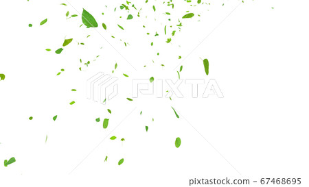 Green green ecology wind flying leaves 3D illustration CG background background Green green ecology wind flying leaves 3D illustration CG background background 67468695