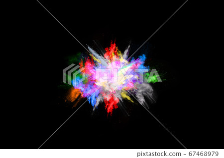 abstract colored dust explosion on a black background.abstract powder splatted background,Freeze motion of color powder exploding/throwing color powder, multicolored glitter texture. abstract colored dust explosion on a black background.abstract powder splatted background,Freeze motion of color powder exploding/throwing color powder, multicolored glitter texture. 67468979