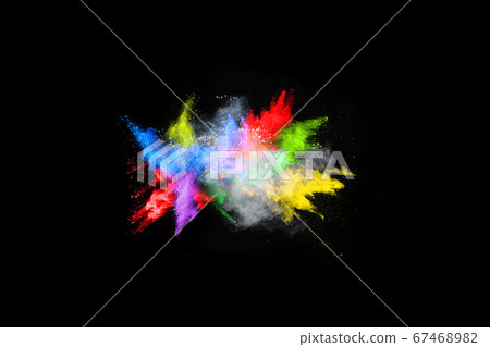 abstract colored dust explosion on a black background.abstract powder splatted background,Freeze motion of color powder exploding/throwing color powder, multicolored glitter texture. abstract colored dust explosion on a black background.abstract powder splatted background,Freeze motion of color powder exploding/throwing color powder, multicolored glitter texture. 67468982