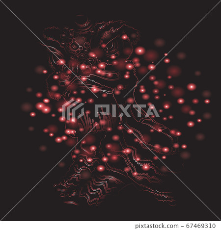 Chinese New Year greeting card of year vector 67469310