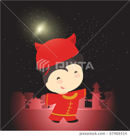 Chinese New Year greeting card of year vector 67469314