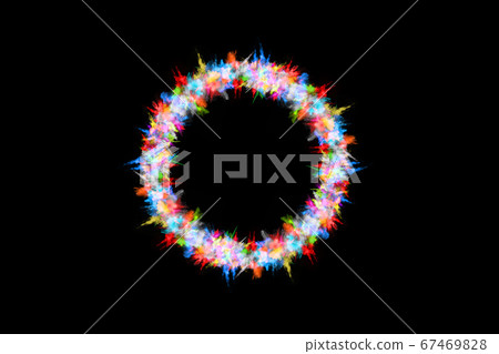 abstract colored dust explosion on a black background.abstract powder splatted background,Freeze motion of color powder exploding/throwing color powder, multicolored glitter texture. 67469828