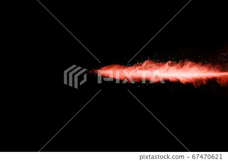 Living Coral color powder explosion on white background. Colored cloud. Colorful dust explode. Paint Holi. Living Coral color powder explosion on white background. Colored cloud. Colorful dust explode. Paint Holi. 67470621