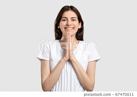 please gesture wish expectation enthusiastic woman please gesture wish expectation enthusiastic woman 67470811
