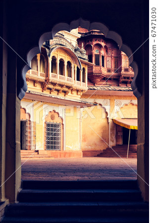 Arched gateway in Mehrangarh fort. Jodhpur, Rajasthan, India Arched gateway in Mehrangarh fort. Jodhpur, Rajasthan, India 67471030