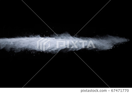 White powder explosion on black background. Colored cloud. Colorful dust explode. Paint Holi. White powder explosion on black background. Colored cloud. Colorful dust explode. Paint Holi. 67471770