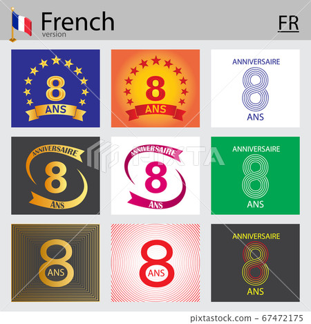 French set of number 8 templates French set of number 8 templates 67472175