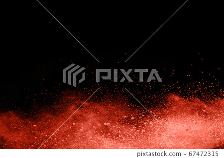 Living Coral color powder explosion on white background. Colored cloud. Colorful dust explode. Paint Holi. Living Coral color powder explosion on white background. Colored cloud. Colorful dust explode. Paint Holi. 67472315