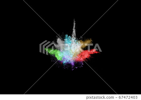 abstract colored dust explosion on a black background.abstract powder splatted background,Freeze motion of color powder exploding/throwing color powder, multicolored glitter texture. abstract colored dust explosion on a black background.abstract powder splatted background,Freeze motion of color powder exploding/throwing color powder, multicolored glitter texture. 67472403
