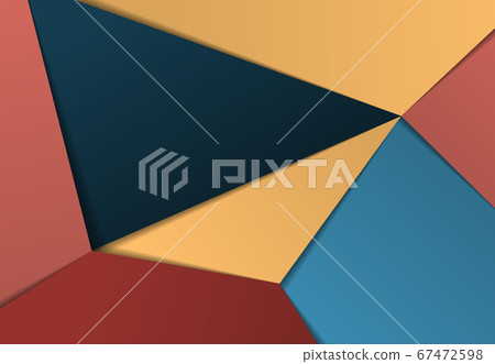 Abstract gradient colorful paper cut design decorative background.  67472598