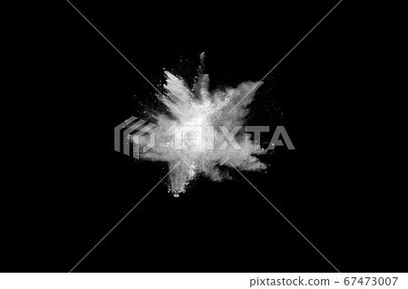 White powder explosion on black background. Colored cloud. Colorful dust explode. Paint Holi. White powder explosion on black background. Colored cloud. Colorful dust explode. Paint Holi. 67473007