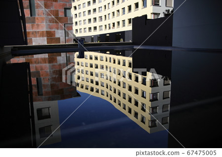 New downtown area reflected on the water New downtown area reflected on the water 67475005