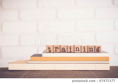 The word TRAINING, letters and copy space 67475377