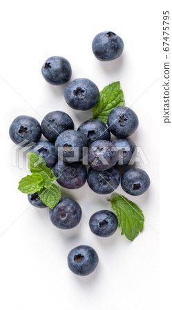 Blueberries fruit bowl top view blueberry fruit berries ブルーベリー ベリー フルーツ fruit 67475795