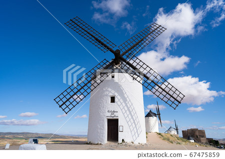 Spanish windmill receiving the European wind 67475859