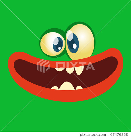 Cartoon monster face avatar. Vector Halloween illustration Cartoon monster face avatar. Vector Halloween illustration 67476268