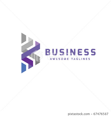 Initial Letter B Geometric Color Logo Design...-插圖素材 [67476587] - PIXTA圖庫