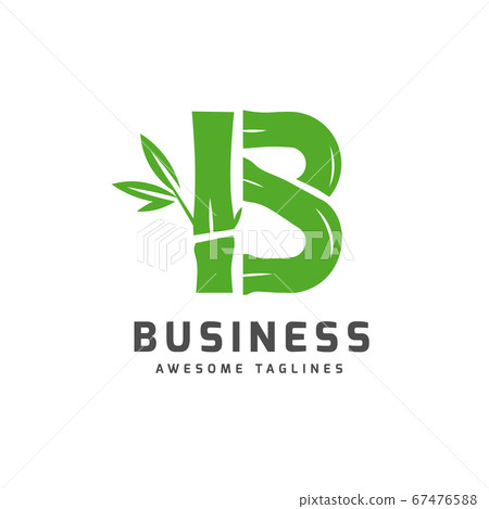 creative bamboo with initial letter b logo... - Stock Illustration ...
