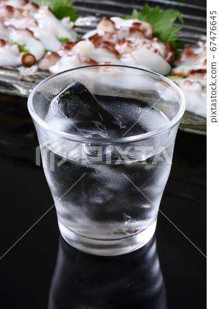 Shochu and sashimi 67476645