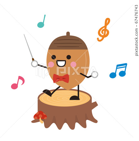 Conductor Conductor Music Acorn Acorn Autumn Illustration 67476743