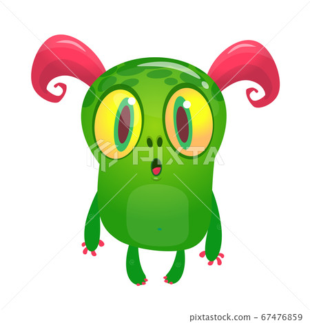 Funny cartoon monster creature. Vector character Funny cartoon monster creature. Vector character 67476859