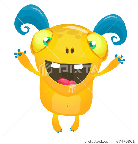 Funny cartoon monster creature. Vector character Funny cartoon monster creature. Vector character 67476861