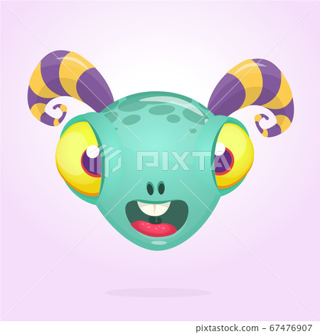 Funny cartoon monster creature. Vector character 67476907