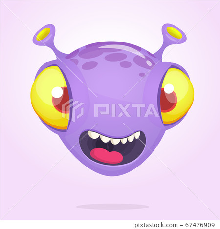 Cute cartoon monster head avatar illustration Cute cartoon monster head avatar illustration 67476909
