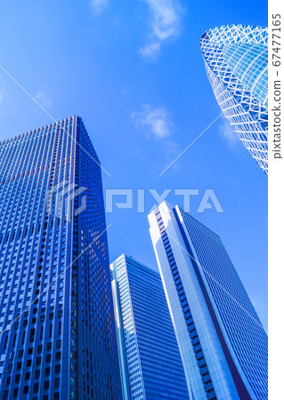 High-rise building group in Shinjuku and blue sky High-rise building group in Shinjuku and blue sky 67477165