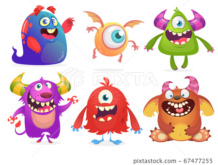 Cartoon Monsters collection. Vector set of cartoon monsters isolated. Cartoon Monsters collection. Vector set of cartoon monsters isolated. 67477255