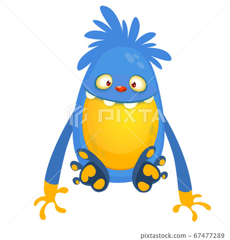 Funny cartoon monster. Halloween vector 67477289