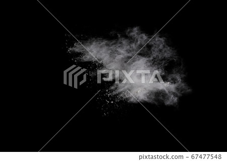White powder explosion on black background. Colored cloud. Colorful dust explode. Paint Holi. White powder explosion on black background. Colored cloud. Colorful dust explode. Paint Holi. 67477548