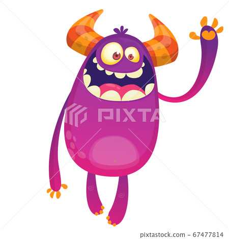 Happy cartoon monster. Vector character Happy cartoon monster. Vector character 67477814